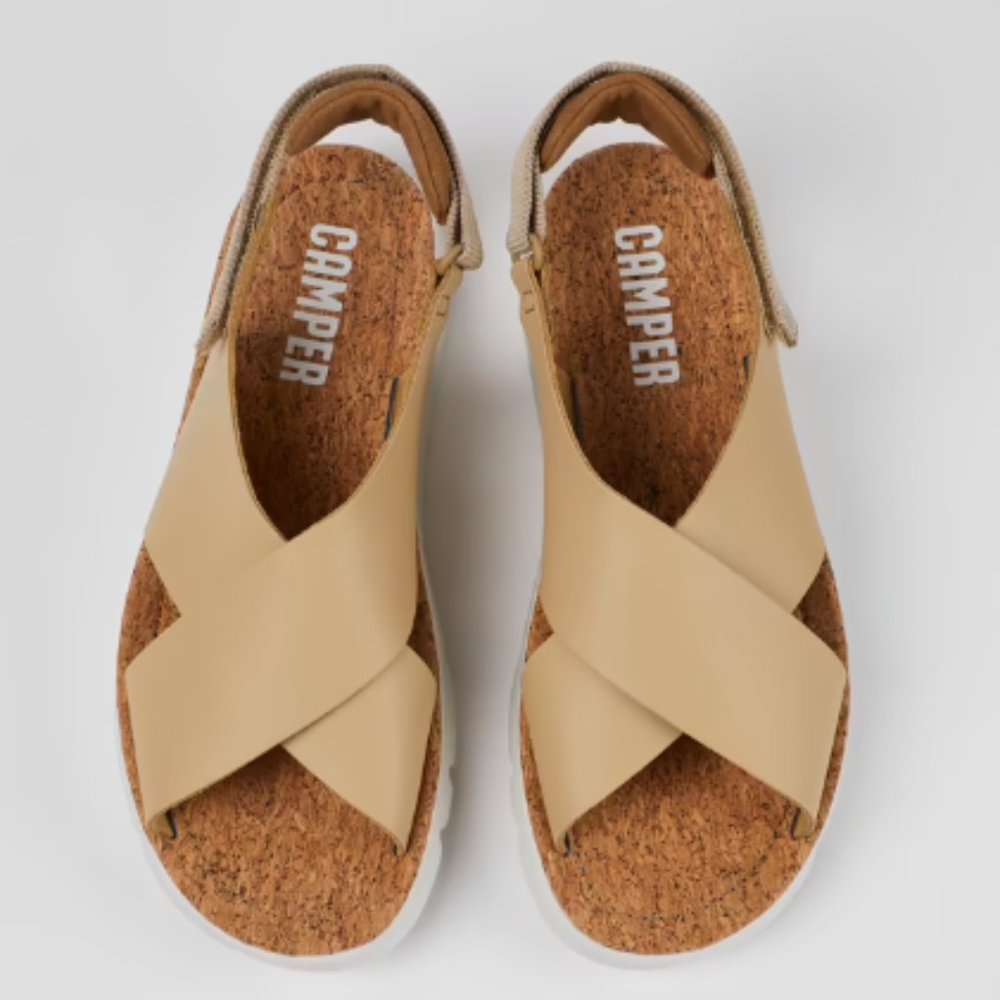 Camper Oruga Crossover Sandals in Beige Beach Boho Summer Sport New szUS 6 EU 36